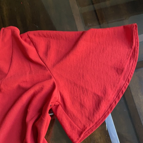 Vince Camuto Flutter Sleeve Rumple Side Tie Dress. - Picture 8 of 14